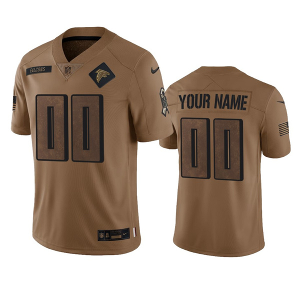 Men%27s Atlanta Falcons Active Player Custom 2023 Brown Salute To Setvice Limited Football Stitched Jersey->customized nfl jersey->Custom Jersey